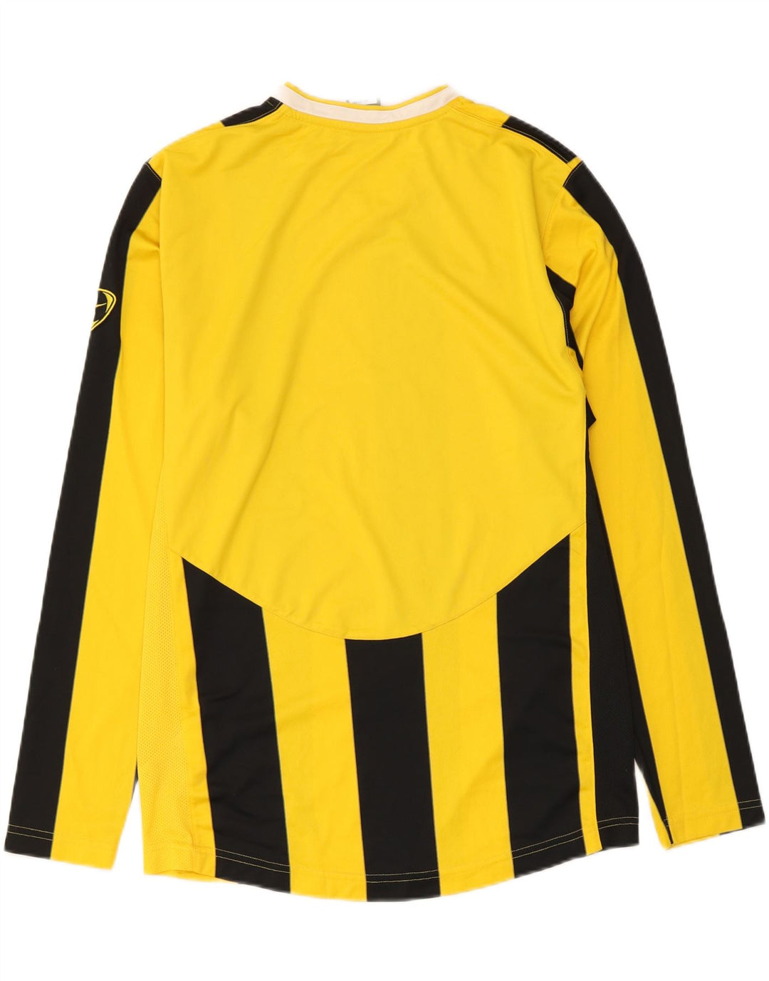 Nike Top da uomo a maniche lunghe UK 39/41 Poliestere a righe gialle medie