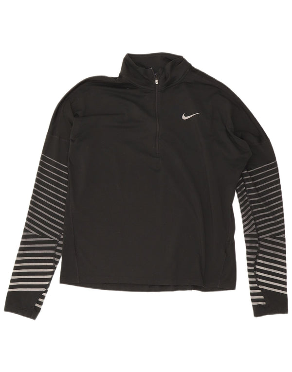 Top della tuta pullover oversize da donna Nike Dri Fit UK 14 medio nero
