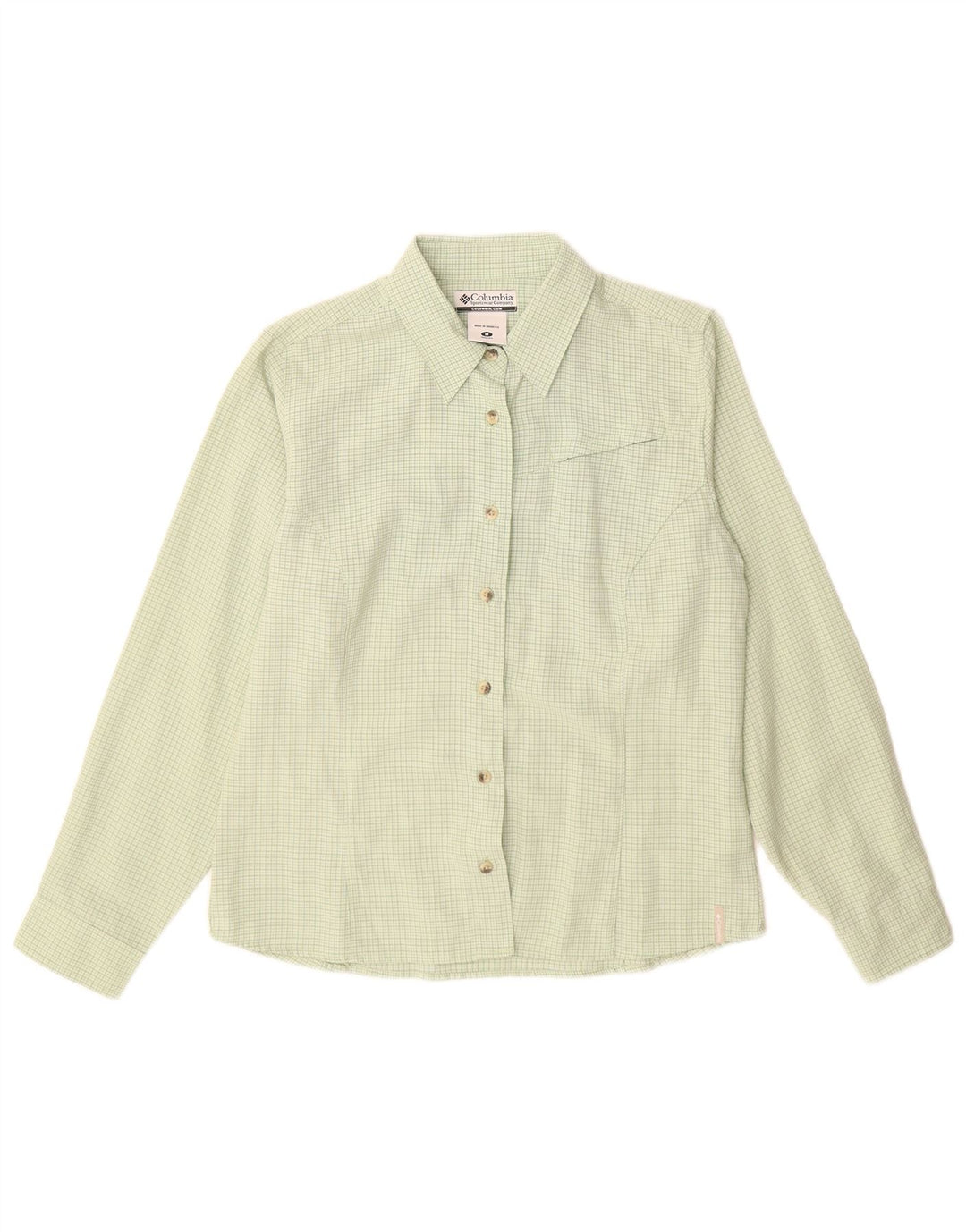 Camicia da donna Columbia UK 14 Modal a quadri verde medio