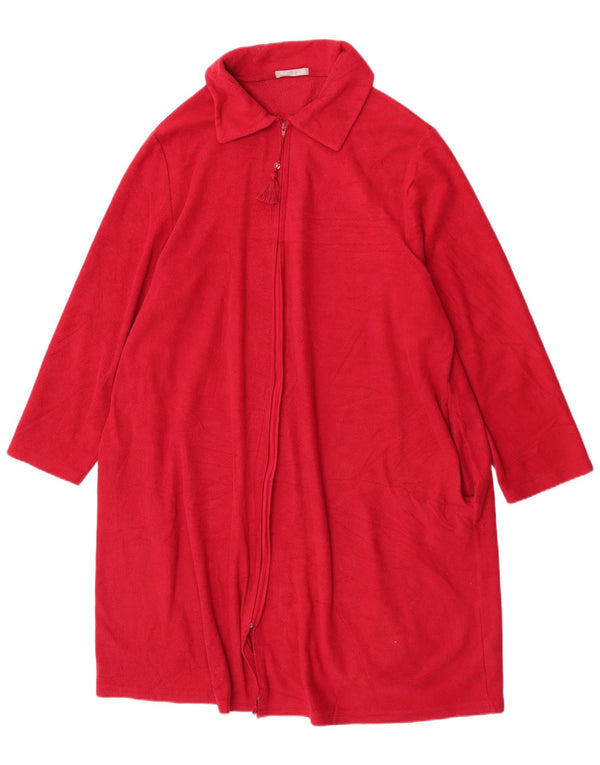 Abito vestaglia in pile da donna Marks & Spencer UK 20/22 2XL Poliestere rosso
