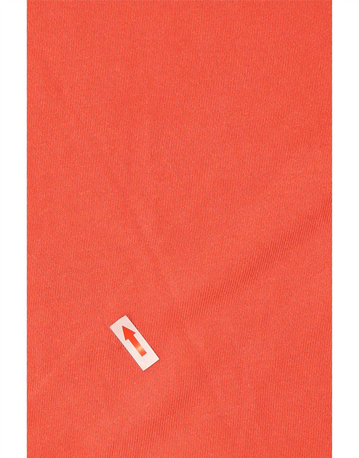 Felpa con cappuccio da uomo Adidas, cotone arancione medio