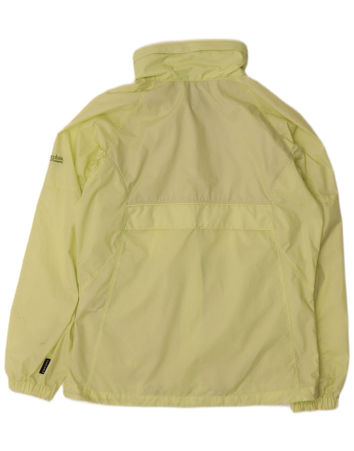 COLUMBIA Womens Oversized Windbreaker Jacket UK 10 Small Yellow Nylon