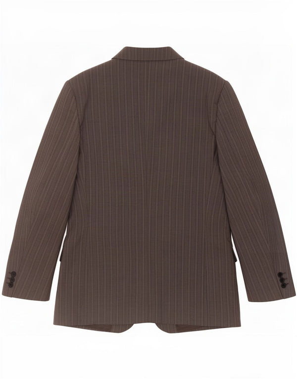 Giacca Blazer da Uomo a 3 Bottoni Ferre IT 48 Viscosa Gessata Grigio Medio