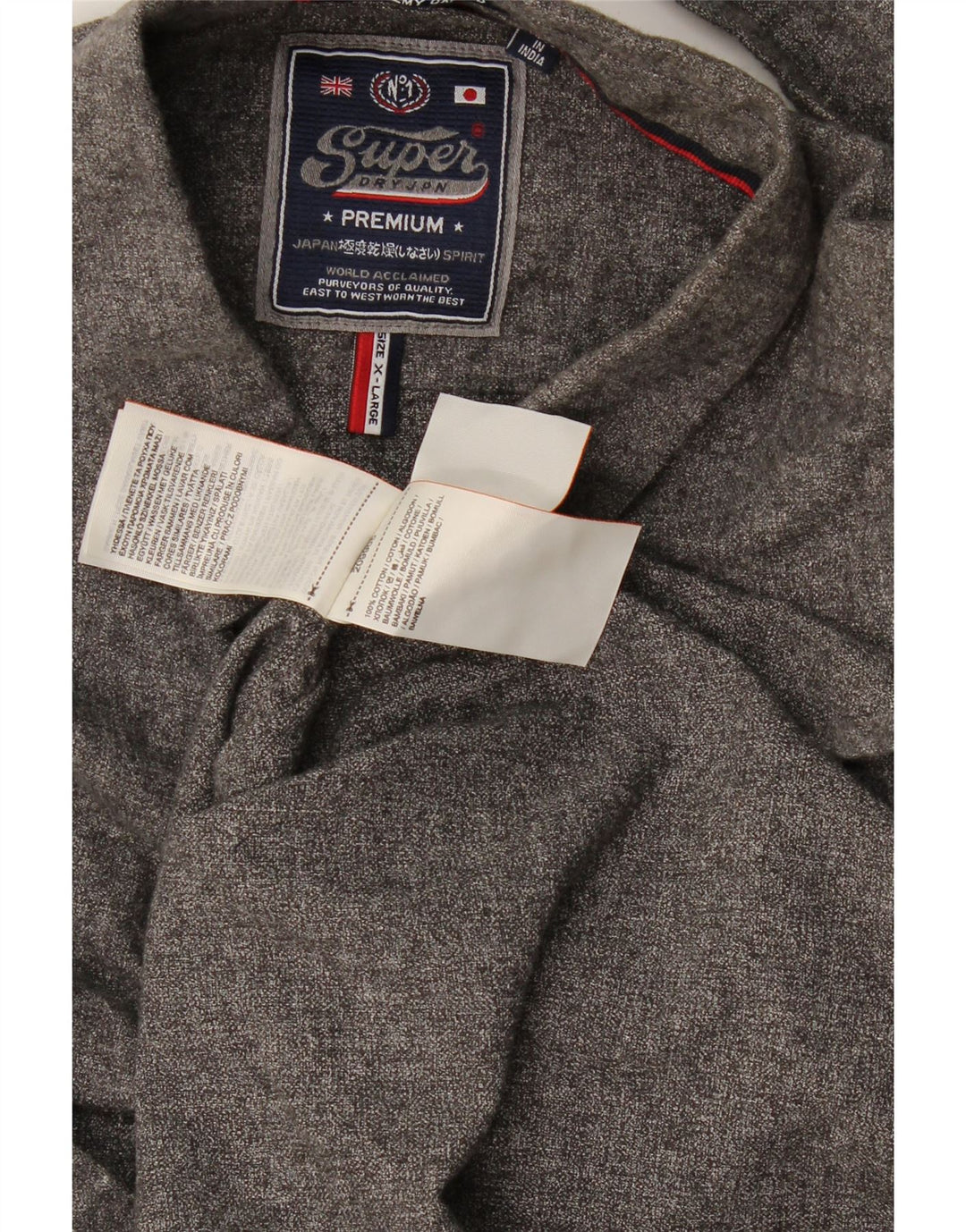 Camicia da uomo Superdry XL in cotone grigio