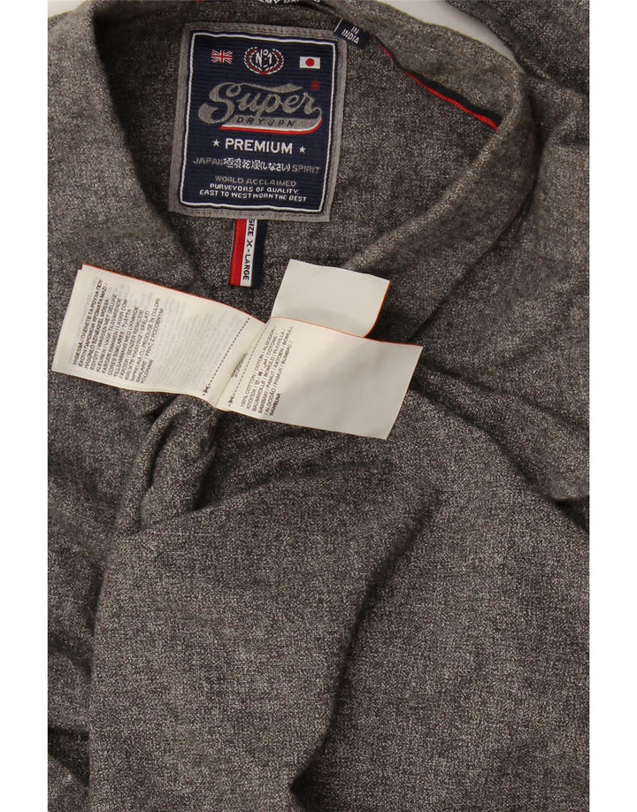 Camicia da uomo Superdry XL in cotone grigio