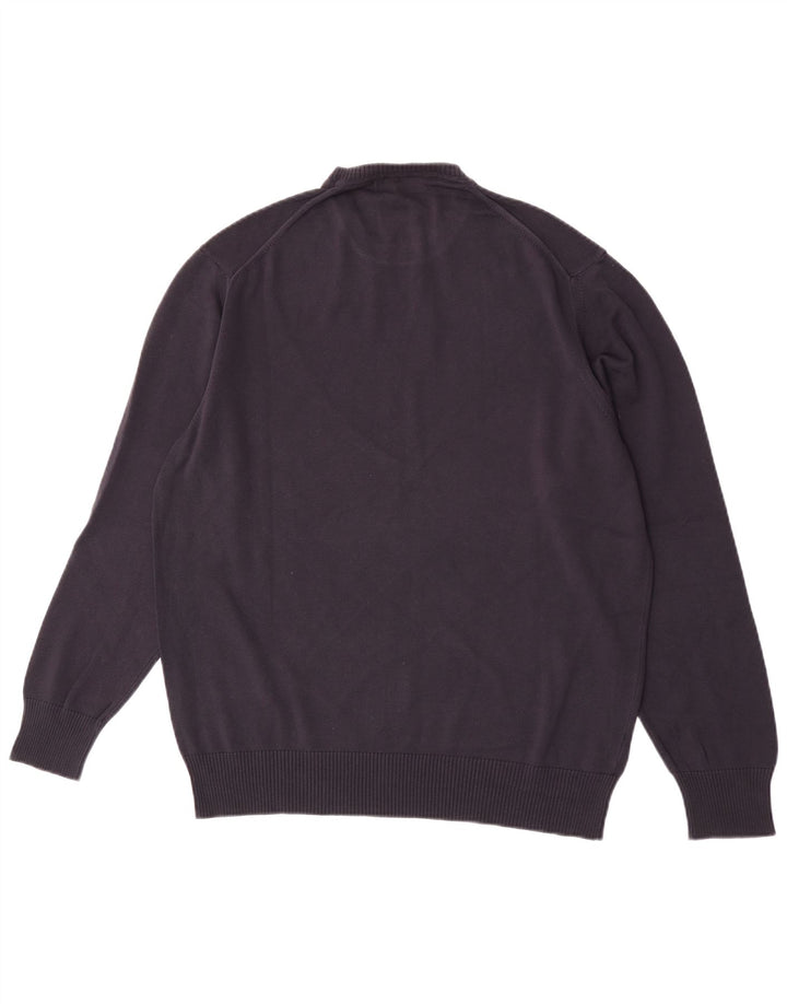 Maglione maglione girocollo da uomo Zara XL in cotone blu navy