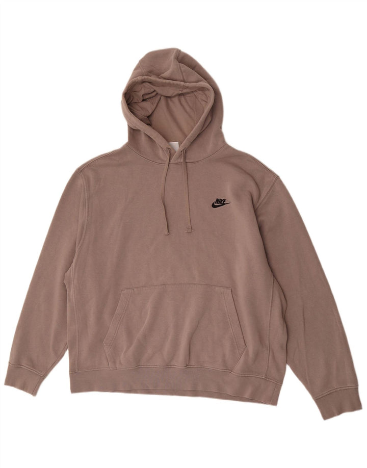 Felpa con cappuccio da uomo Nike XL in cotone grigio