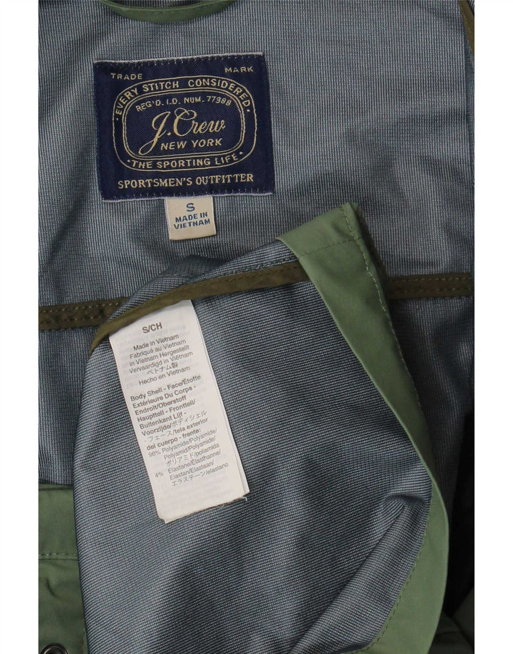 Giacca pratica da uomo con cappuccio J. Crew UK 36 Small Verde Poliestere