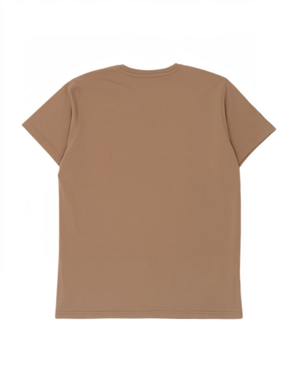 T-shirt grafica da uomo Alpha Industries Top piccola in cotone marrone