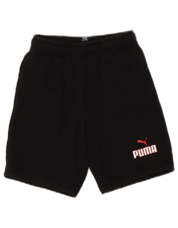Pantaloncini sportivi con grafica PUMA da bambino 5-6 anni in cotone nero