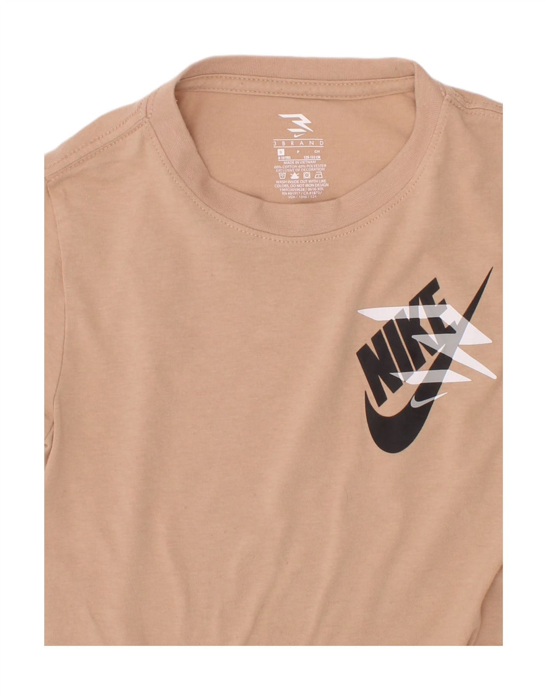 Maglietta grafica Nike da bambino, 8-9 anni, piccola, beige