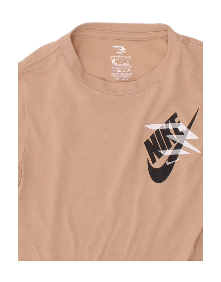 Maglietta grafica Nike da bambino, 8-9 anni, piccola, beige