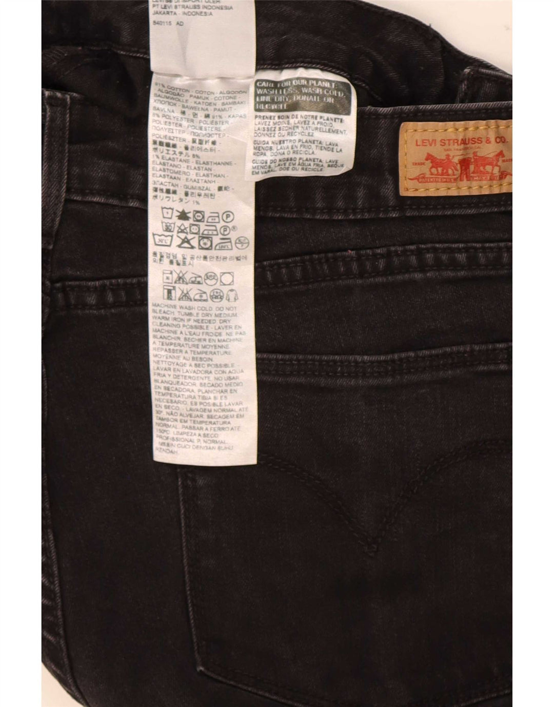 Jeans skinny da donna Levi's W32 L32 cotone nero