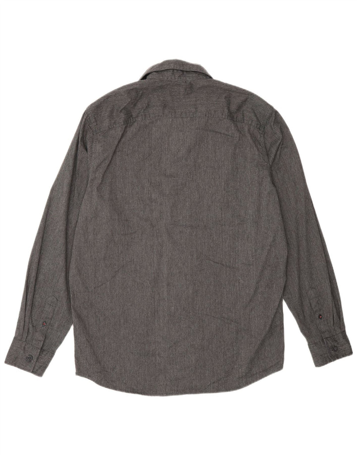 Camicia da uomo Wrangler in cotone grigio medio