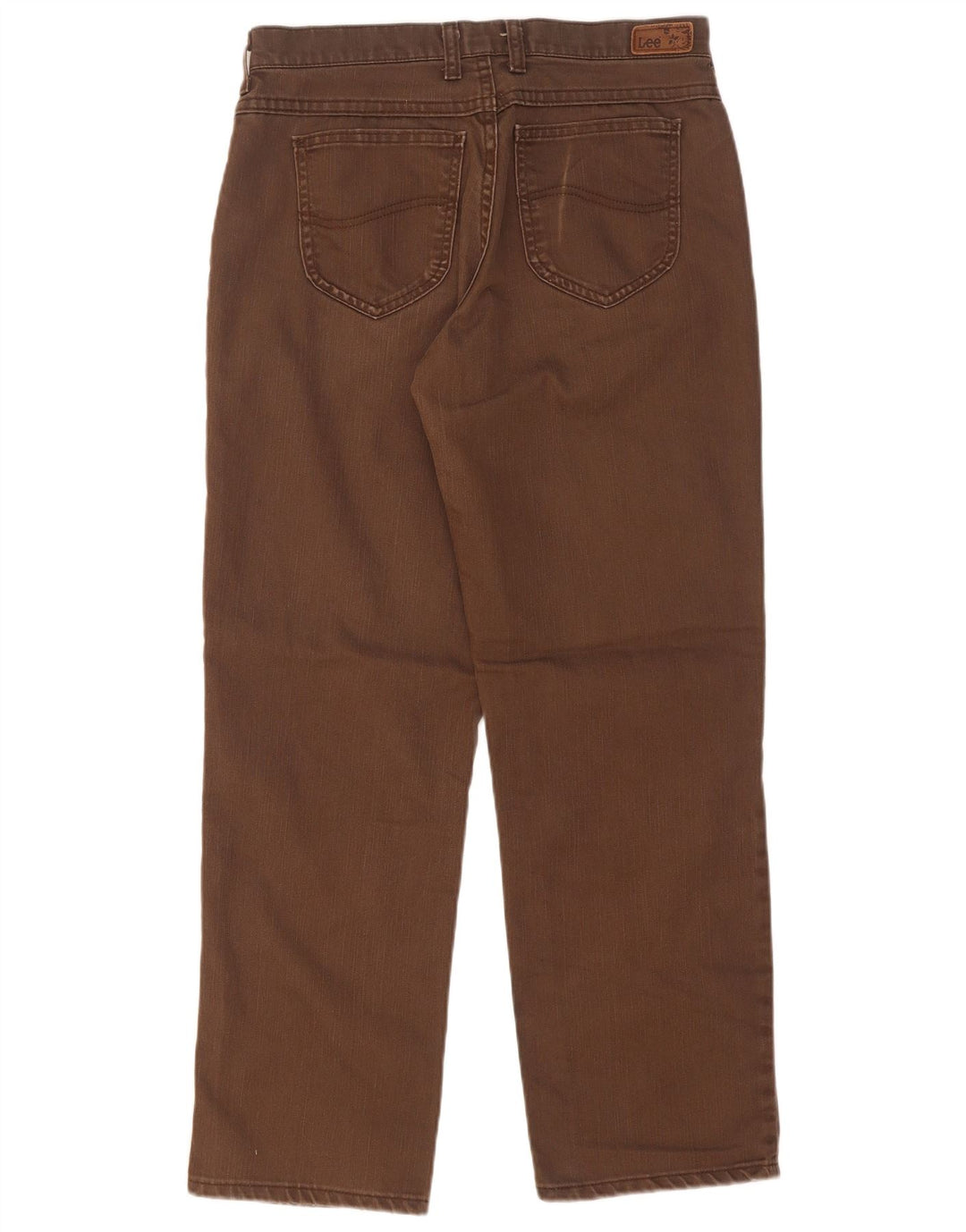 Jeans dritti Lee da donna vestibilità comoda US 8 medio W30 L29 cotone marrone
