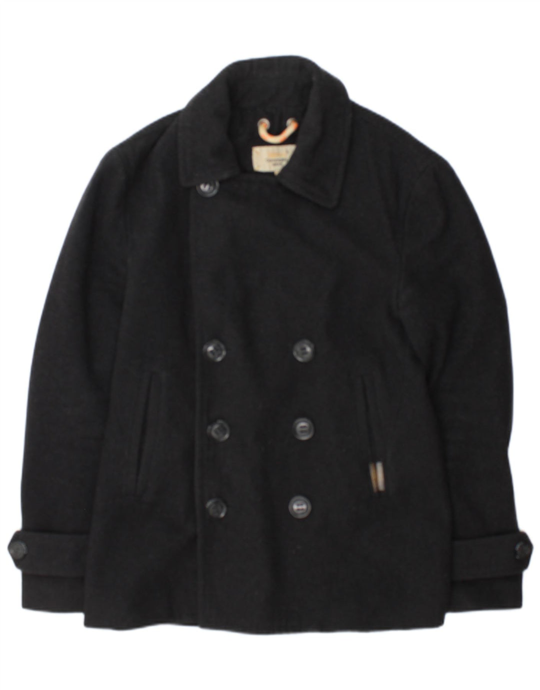 Cappotto da marinaio da uomo Commodity Superdry UK 38 Lana grigio medio