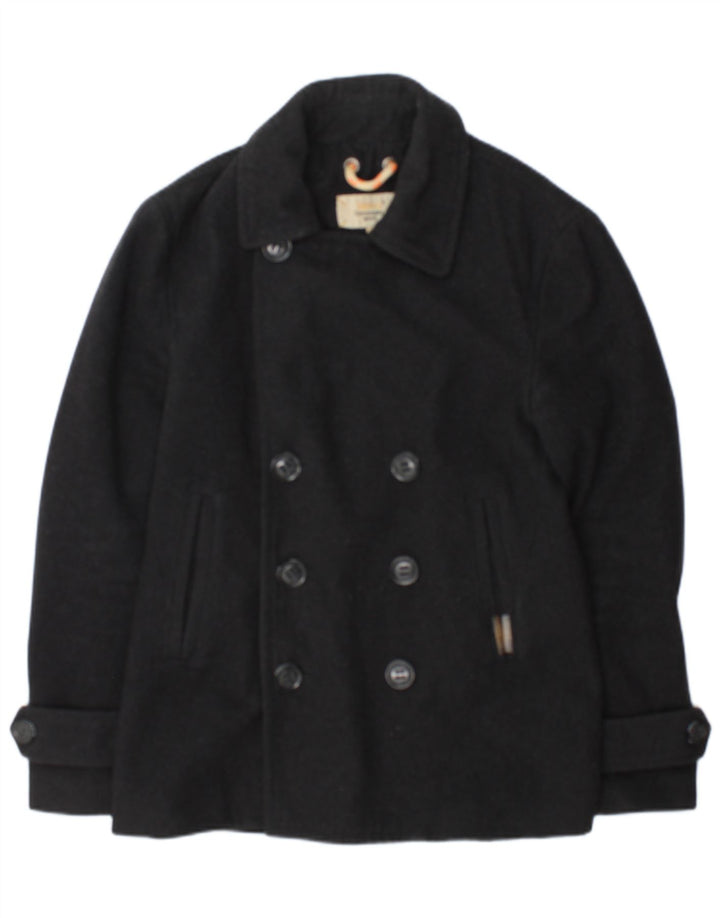 Cappotto da marinaio da uomo Commodity Superdry UK 38 Lana grigio medio