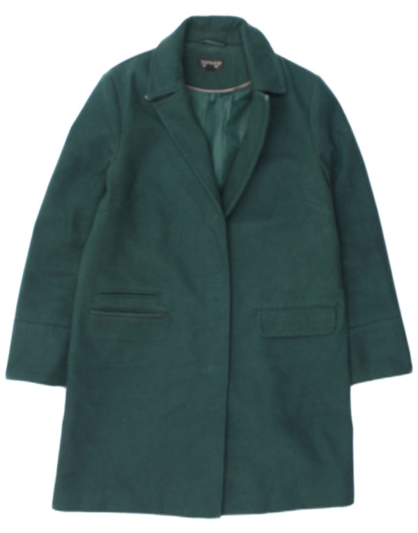 Topshop Cappotto da donna UK 8 Small Verde Poliestere