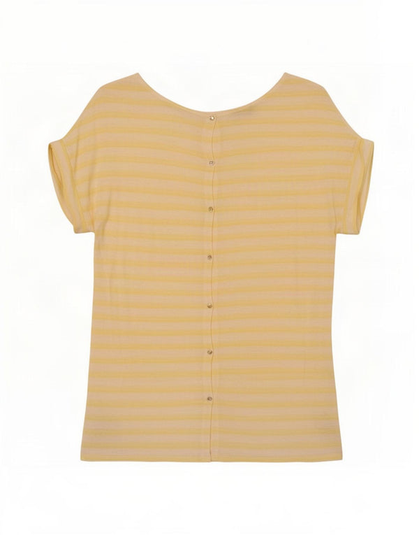 Camicetta da donna a maniche corte Massimo Dutti UK 18 XL a righe gialle