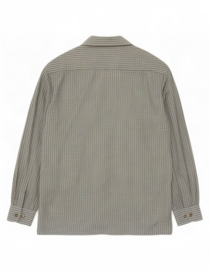 Camicia da uomo Dickies in poliestere pied de poule verde medio