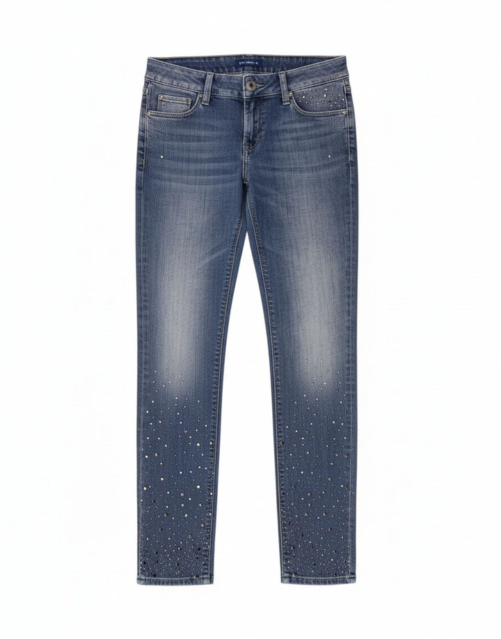 GUESS Womens Beverly Skinny Jeans W26 L30 Blue Spotted