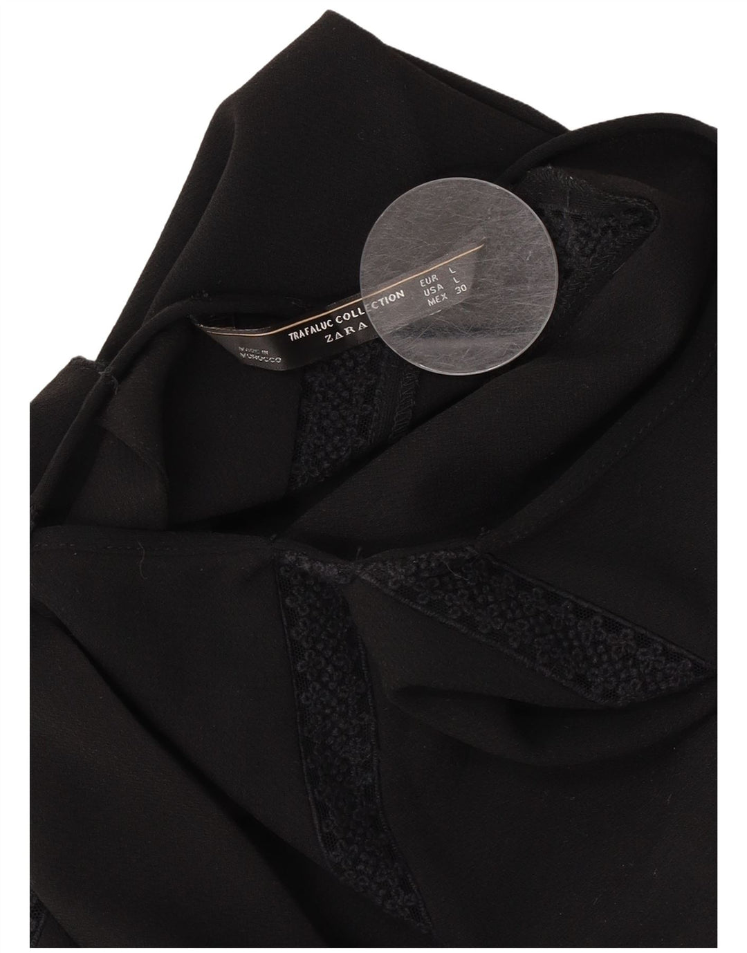 Tutina corta a maniche corte da donna Zara UK 14 grande nera