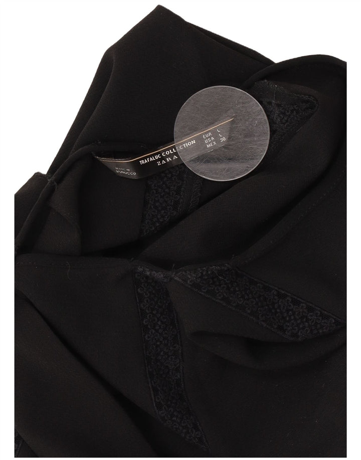 Tutina corta a maniche corte da donna Zara UK 14 grande nera