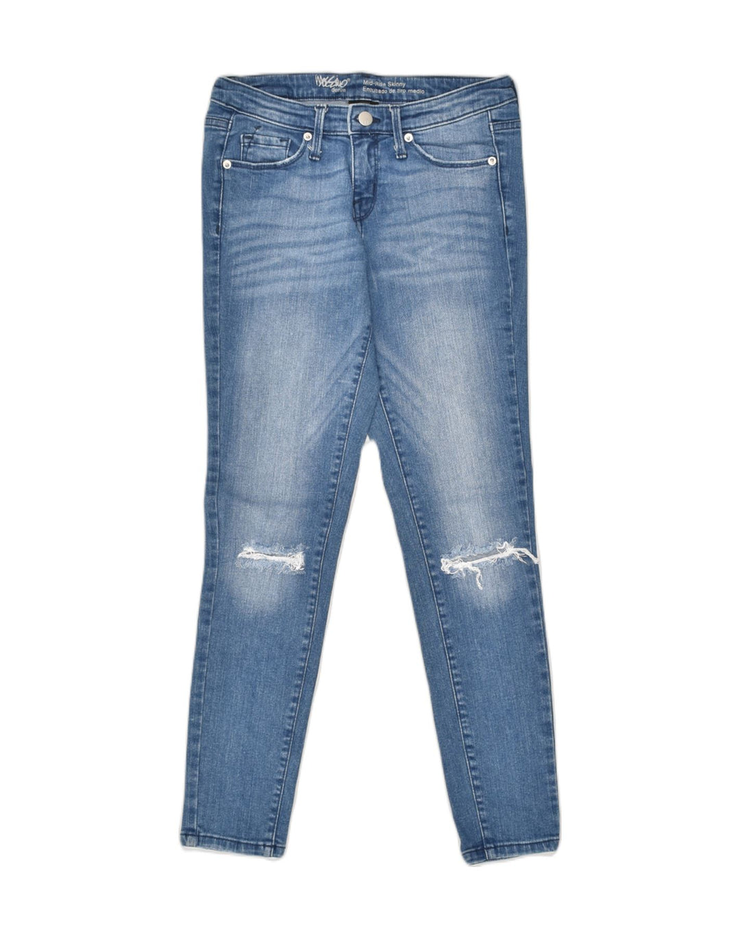 MOSSIMO Womens Mid Rise Skinny Jeans W26 L28  Blue Cotton | Vintage Mossimo | Thrift | Second-Hand Mossimo | Used Clothing | Messina Hembry 