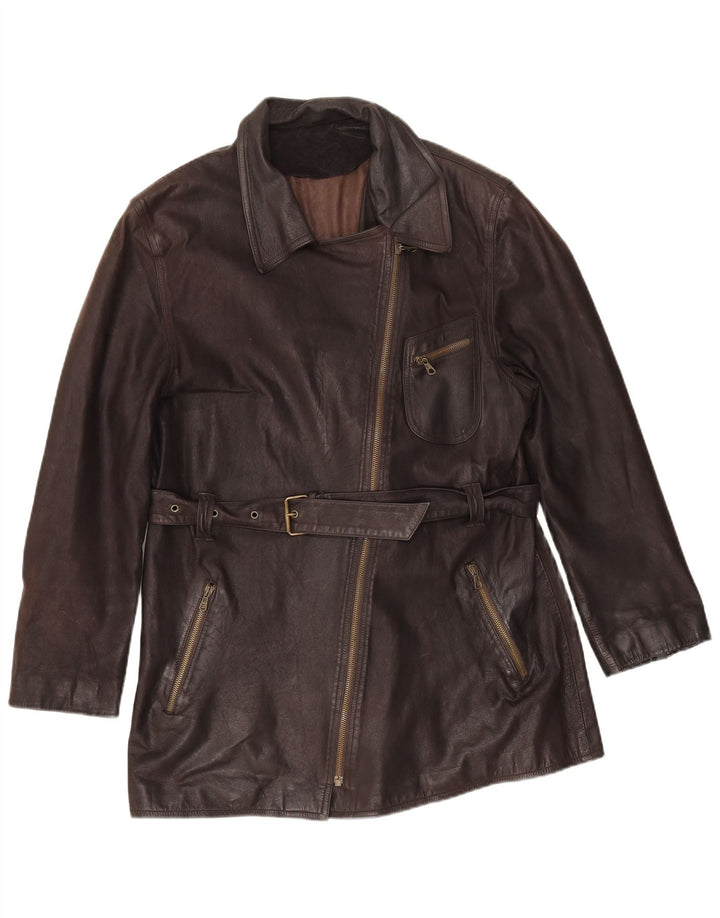 Giacca in Pelle Donna Alta Moda Firenze IT 46 Large Pelle Marrone