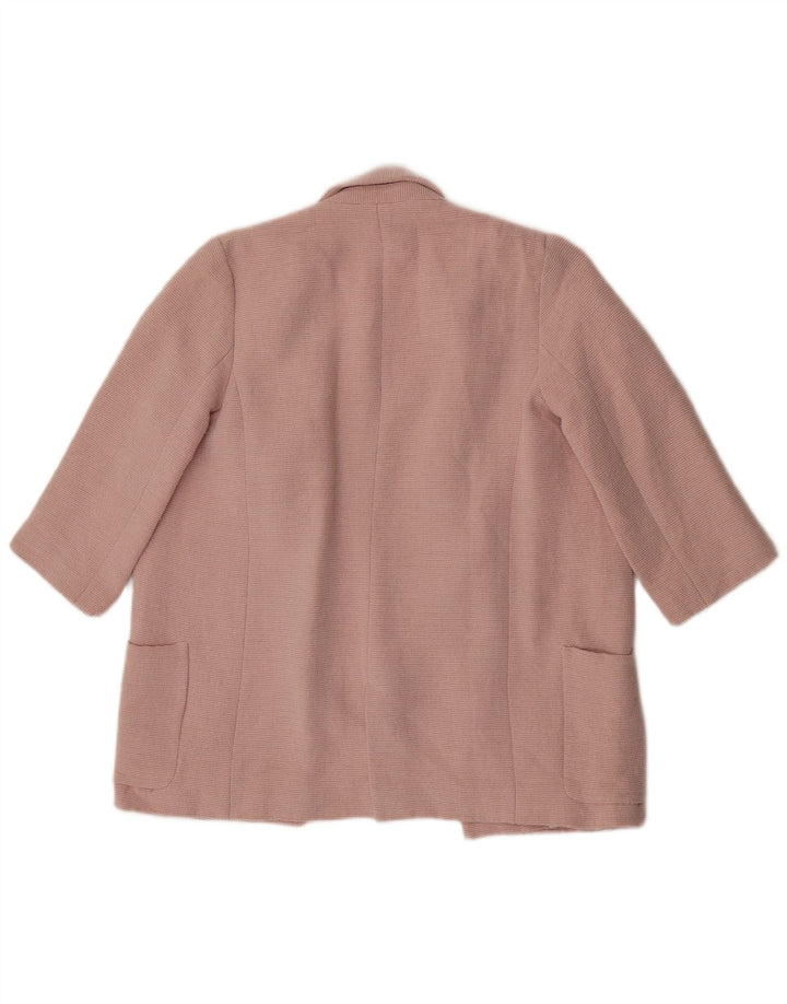 Giacca Blazer Aperta da Donna con Maniche a 3/4 ZARA UK 6 XS Rosa