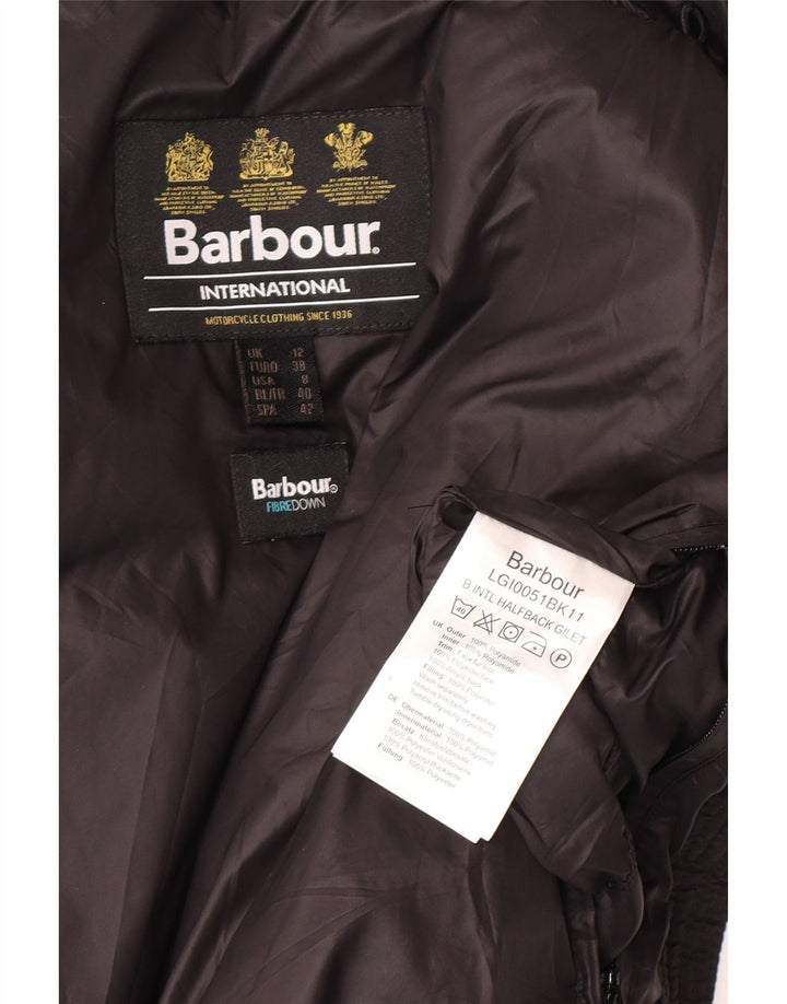 Gilet imbottito da donna Barbour UK 12 medio nero in poliammide