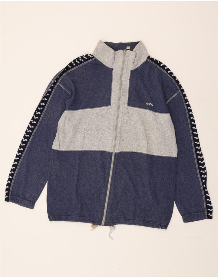 Giacca da ginnastica da uomo con grafica Arena piccola blu color block