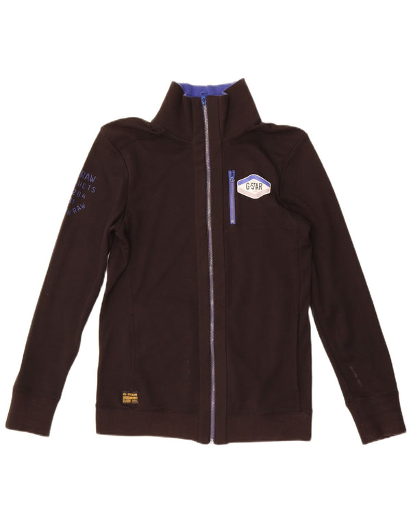 Giacca da ginnastica grafica da donna G-Star UK 12 cotone nero medio