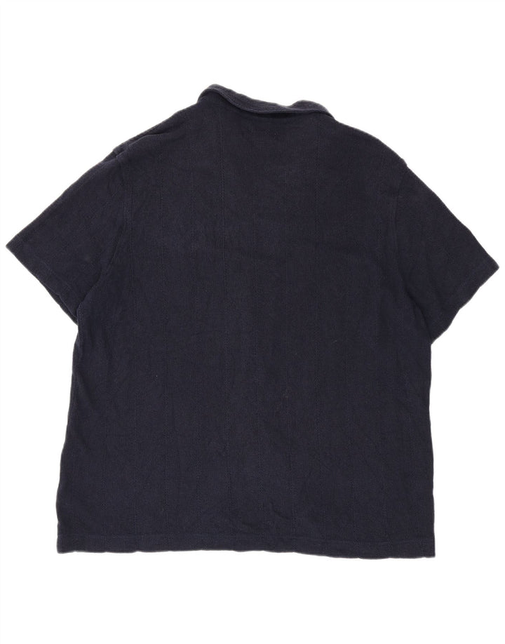 Camicia a maniche corte da uomo Marks & Spencer 2XL cotone blu navy