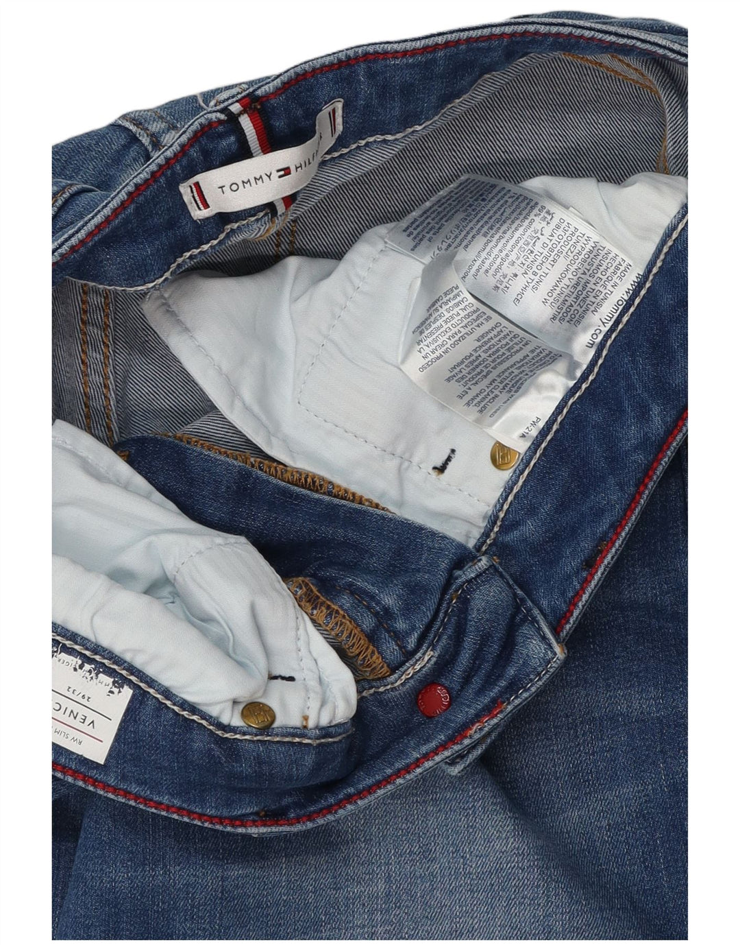 TOMMY HILFIGER Womens Venice Slim Jeans W29 L32 Blue Cotton