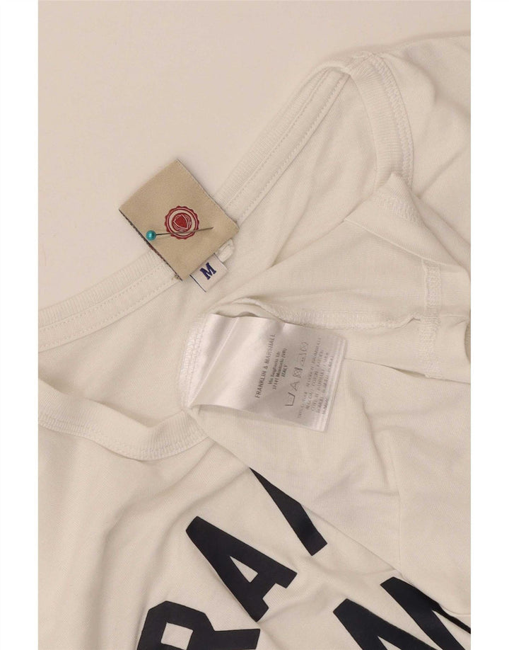 T-shirt grafica da uomo Franklin & Marshall Top in cotone bianco medio