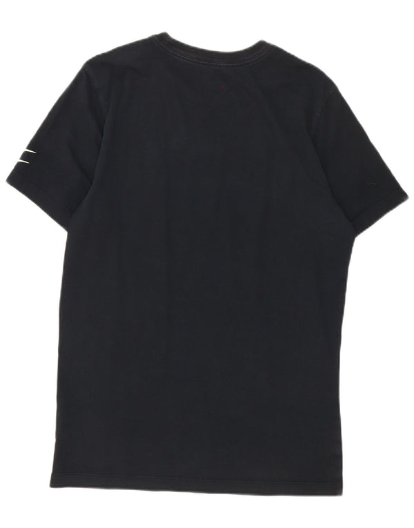 T-shirt grafica Nike Swoosh da uomo, piccola, in cotone nero