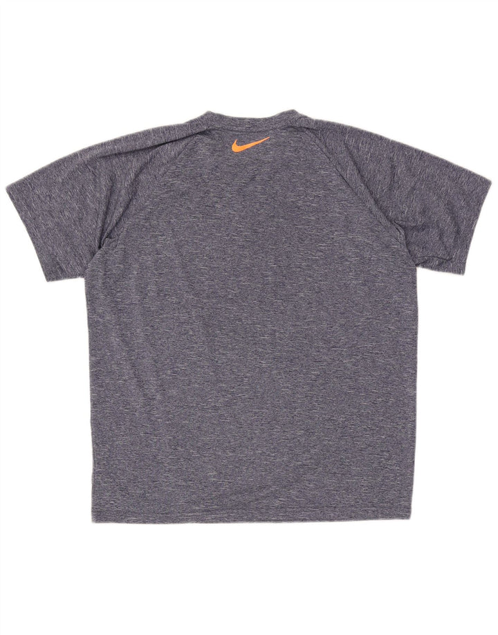 T-shirt grafica da uomo Nike Dri Fit Top medio blu navy screziato
