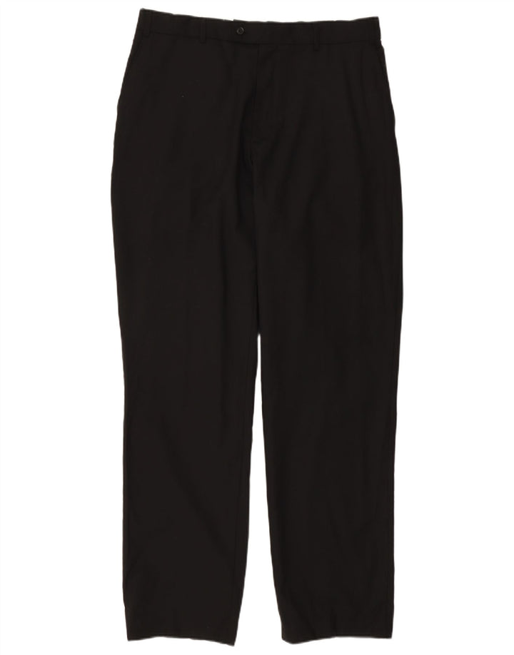 Pantaloni da abito dritti da uomo JOHN LEWIS W36 L33 poliestere nero