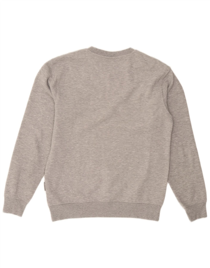 Felpa Cropp da uomo con vestibilità regolare grafica, piccola, cotone grigio