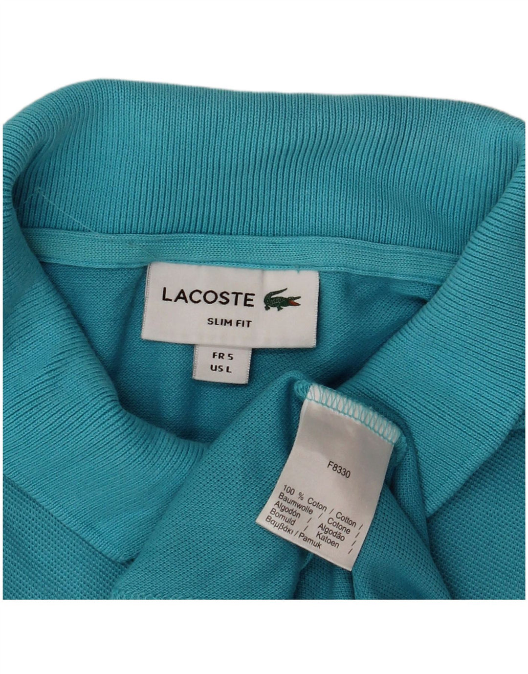 Polo da uomo slim fit Lacoste taglia 5 grande in cotone blu