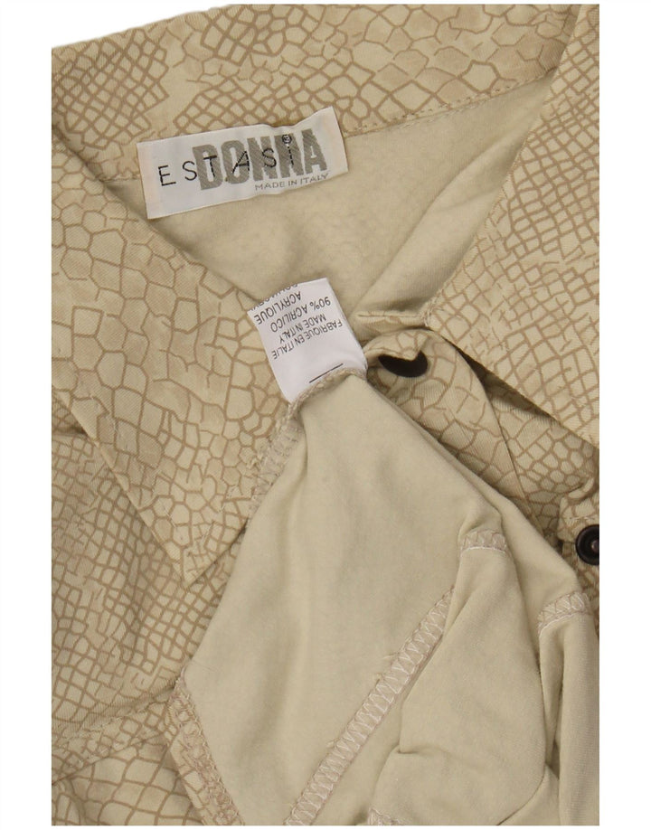 Camicia da donna con motivo astratto VINTAGE UK 12 Stampa animalier beige medio