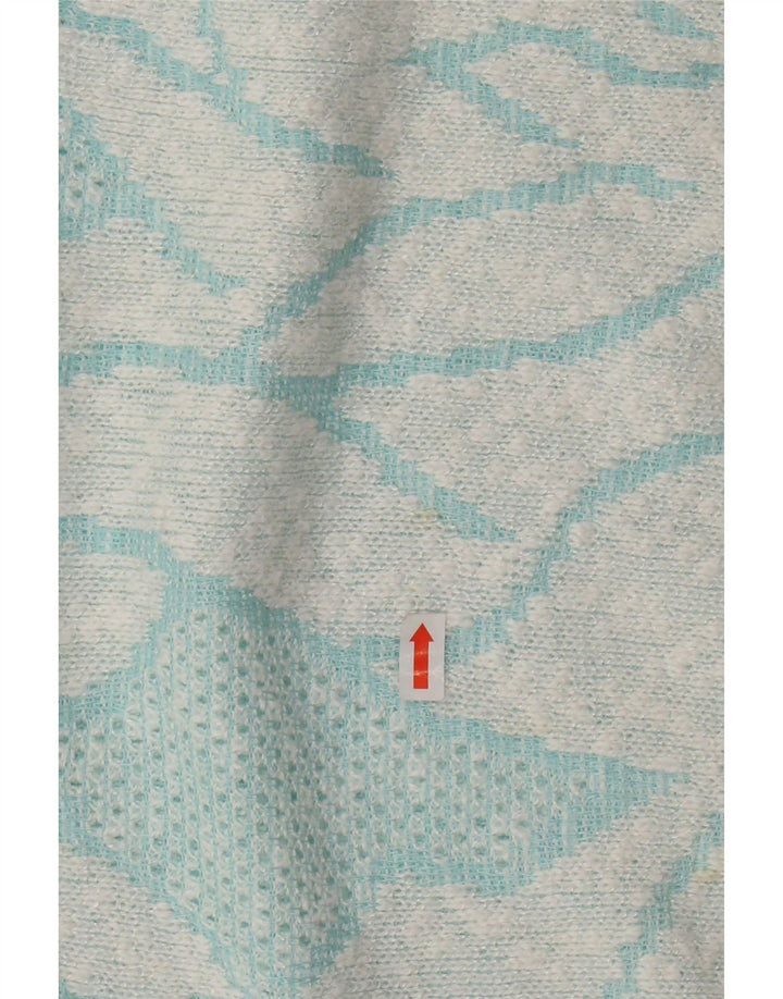 Maglione maglione girocollo da donna VINTAGE IT 50 XL color block turchese