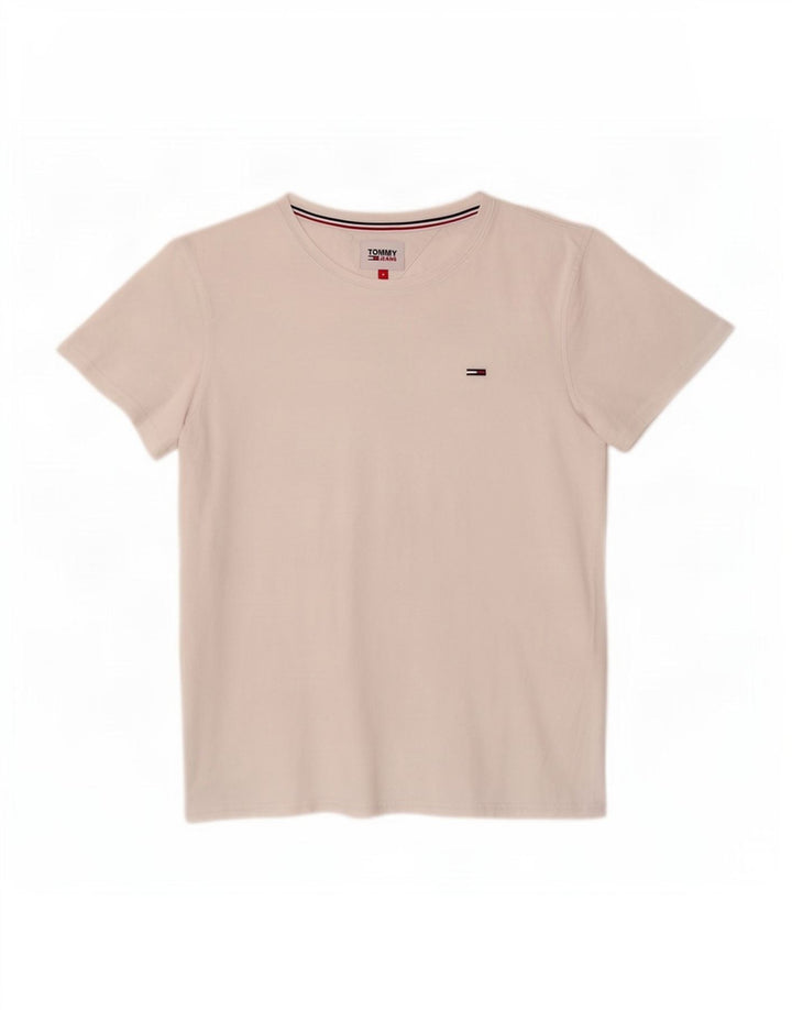T-shirt da donna Tommy Hilfiger Top UK 12 cotone bianco medio