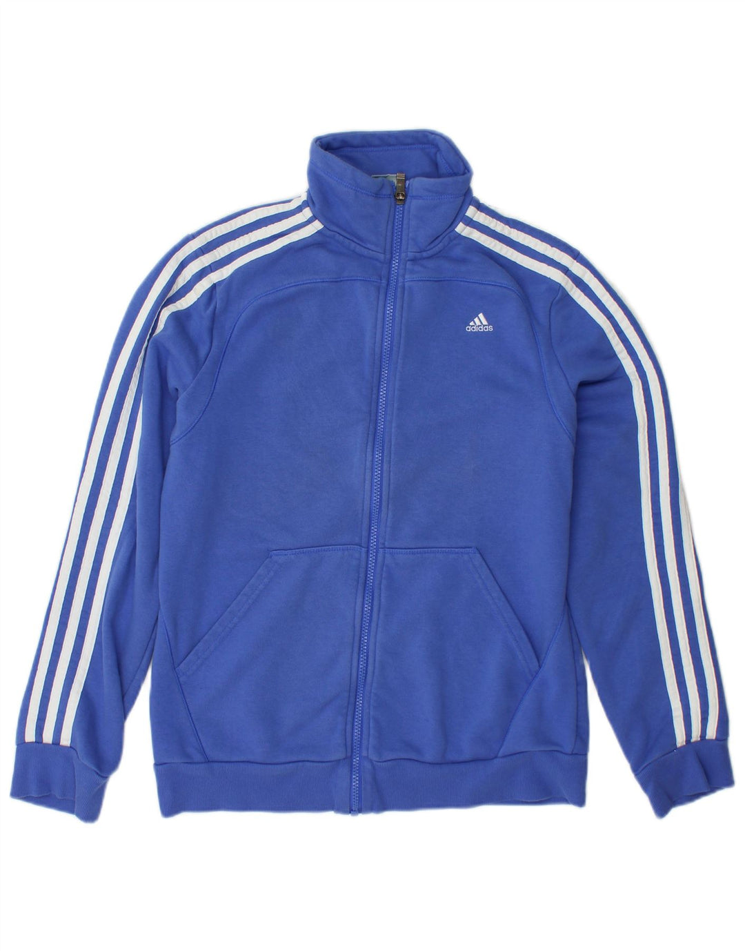 Giacca da tuta da donna Climalite ADIDAS UK 12/14 Cotone blu medio