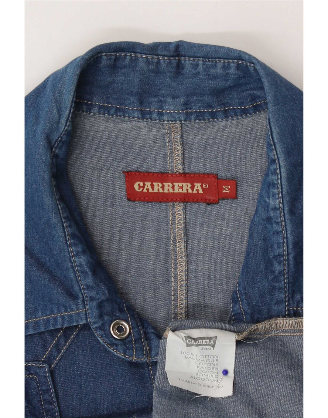 Camicia di jeans da donna Carrera UK 12 Cotone blu medio