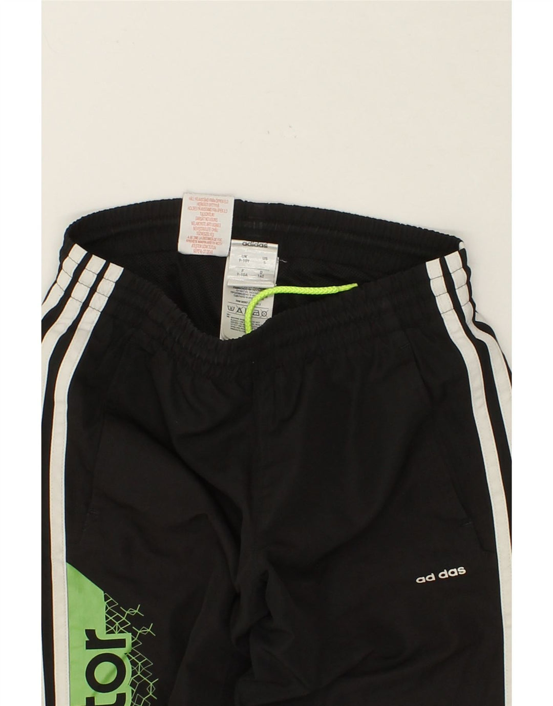 ADIDAS Boys Graphic Bermuda Sport Shorts 9-10 Years Black Polyester Vintage Adidas and Second-Hand Adidas from Messina Hembry 