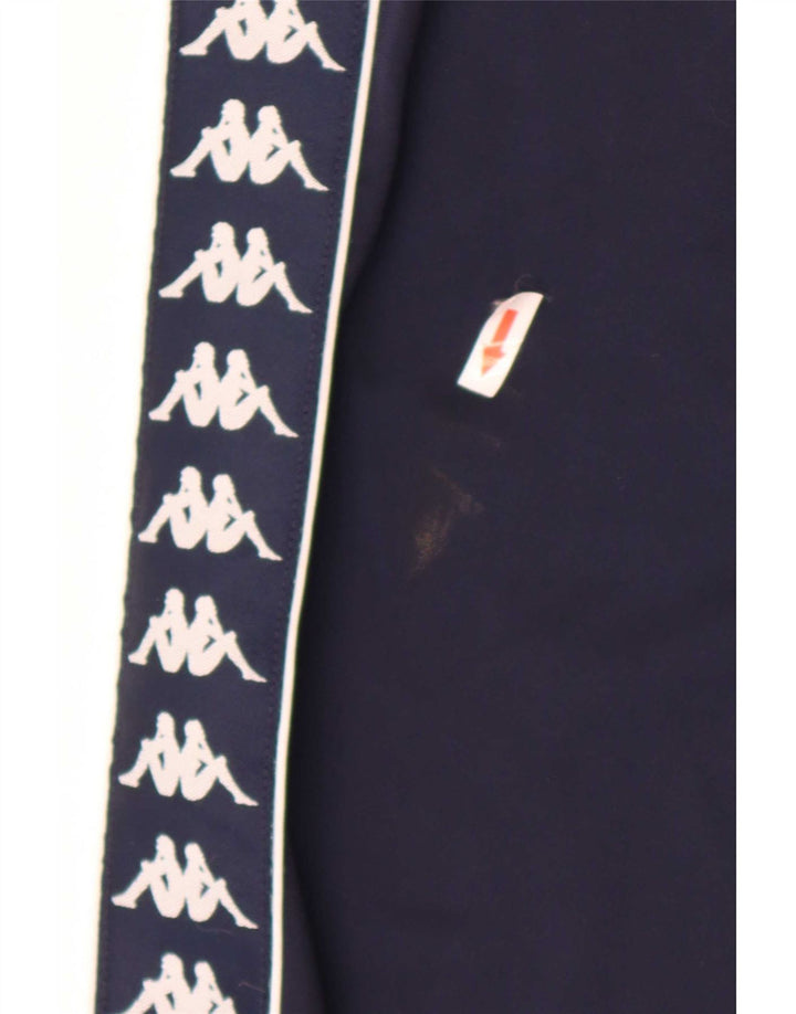 Pantaloni da tuta con grafica Kappa da uomo, grandi, in poliestere blu navy