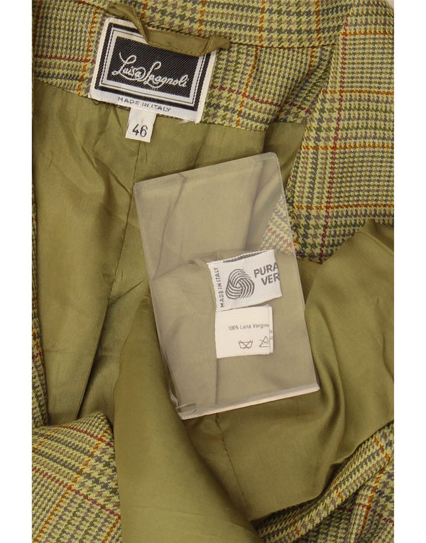 Giacca blazer da donna con maniche a 3/4 Luisa Spagnoli IT 46 Large Green Check