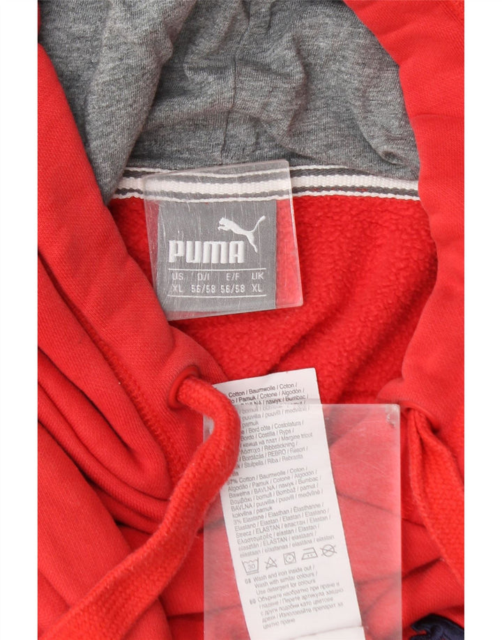 Felpa con cappuccio da uomo Puma XL rossa in cotone